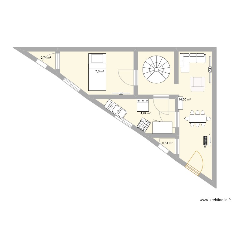 plan djakis. Plan de 5 pièces et 28 m2