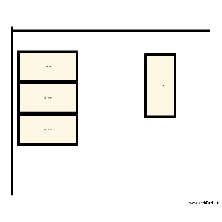 Mam. Plan de 4 pièces et 44 m2