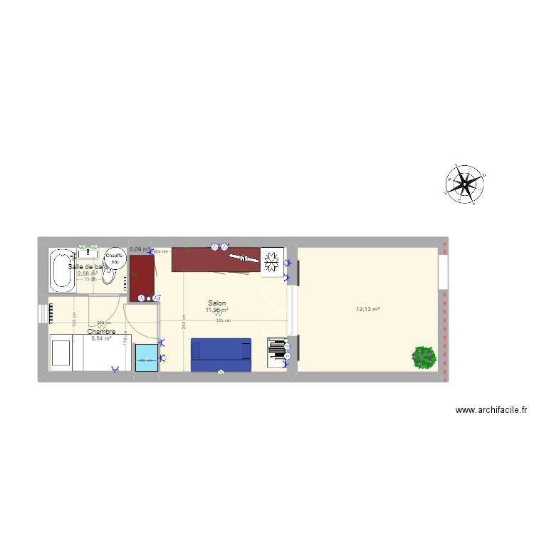 Pentrez_1. Plan de 5 pièces et 32 m2