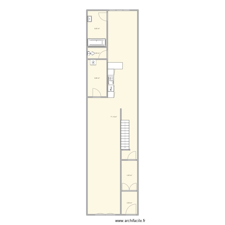 annapes. Plan de 6 pièces et 95 m2