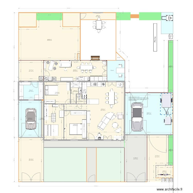 Saint andré janvier 2025. Plan de 29 pièces et 431 m2