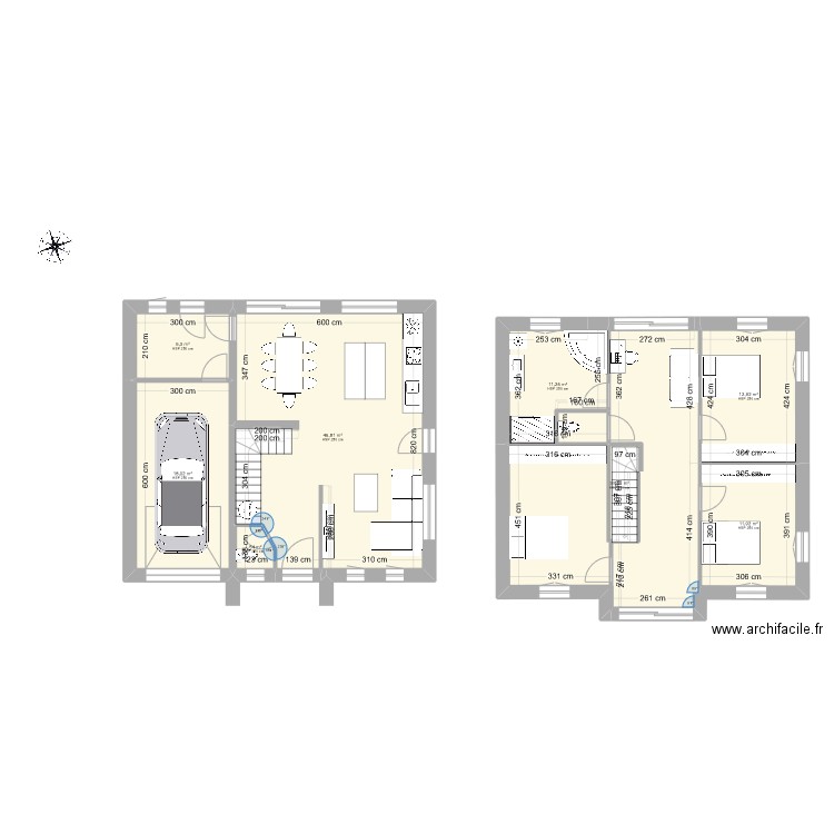 elodie1. Plan de 8 pièces et 148 m2