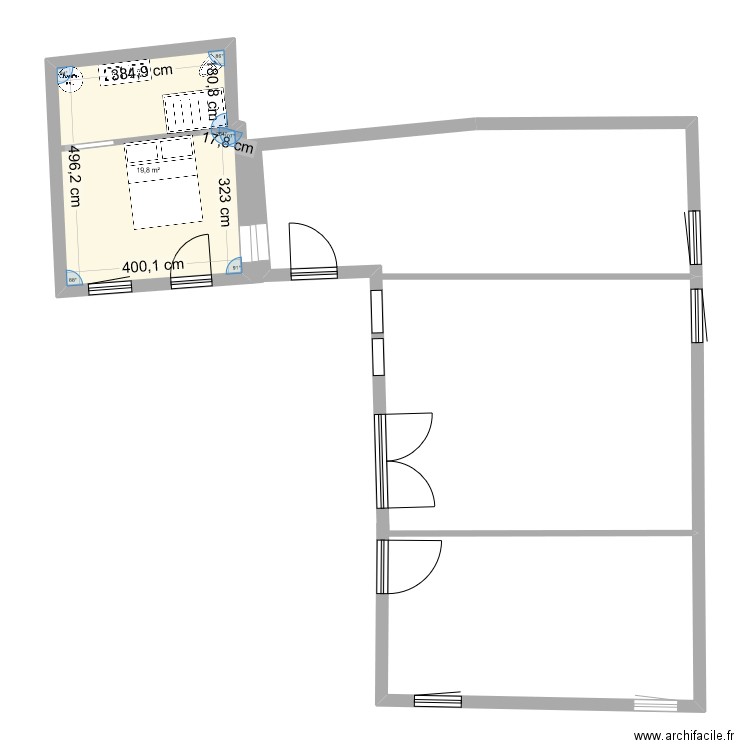 Maison GP 2. Plan de 1 pièce et 20 m2