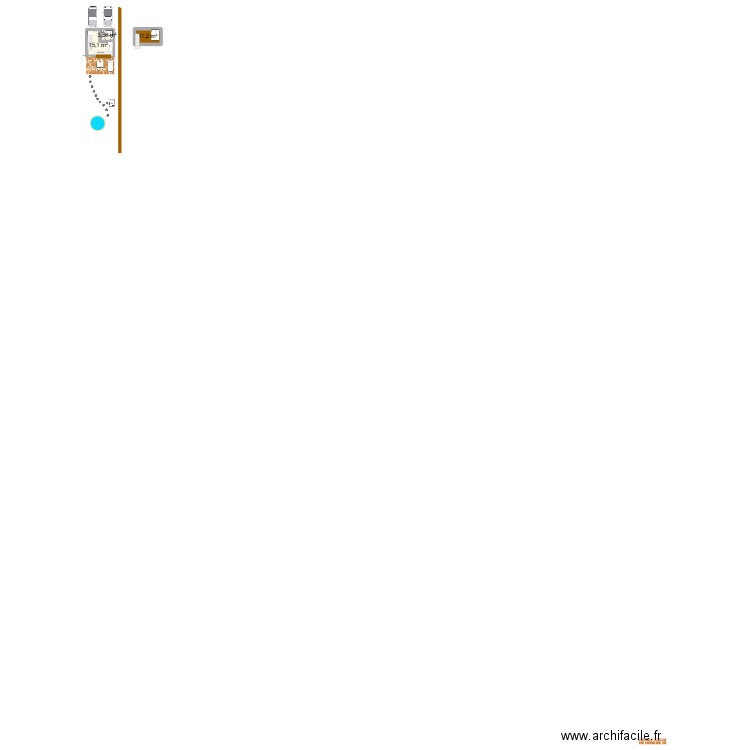 bungalow 20m2. Plan de 3 pièces et 30 m2