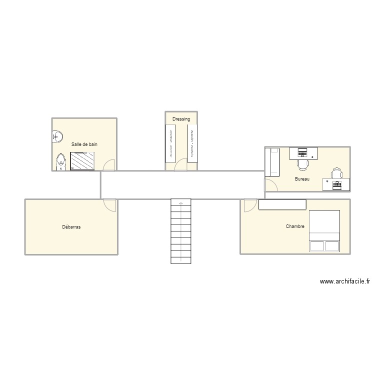 Maison Sav Étage. Plan de 5 pièces et 32 m2