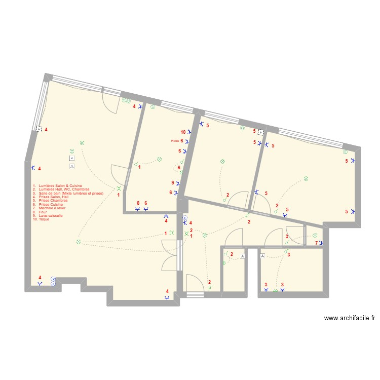 Dodaine 01 18062024. Plan de 4 pièces et 107 m2