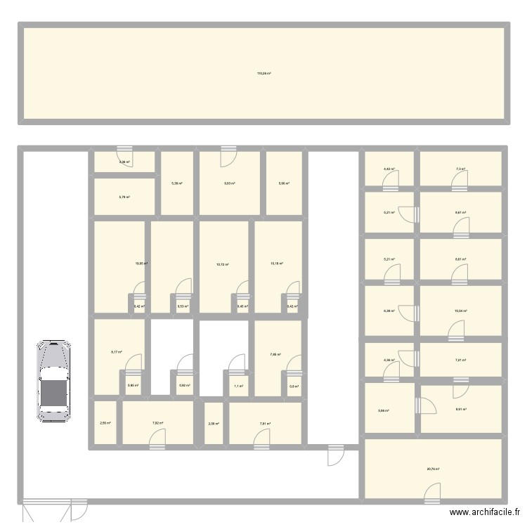 Appartement à louer PN. Plan de 36 pièces et 328 m2