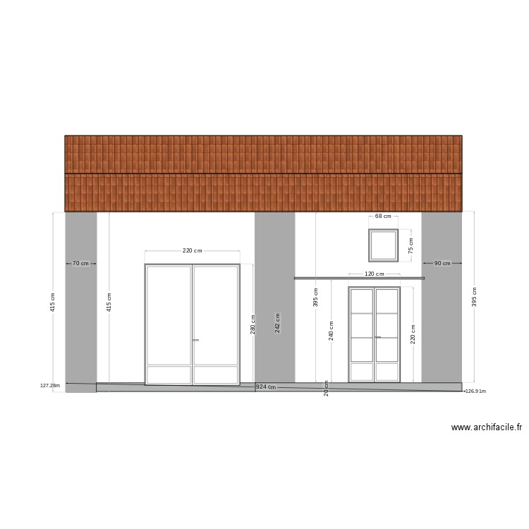 Maison 3 (plan de coupe). Plan de 0 pièce et 0 m2