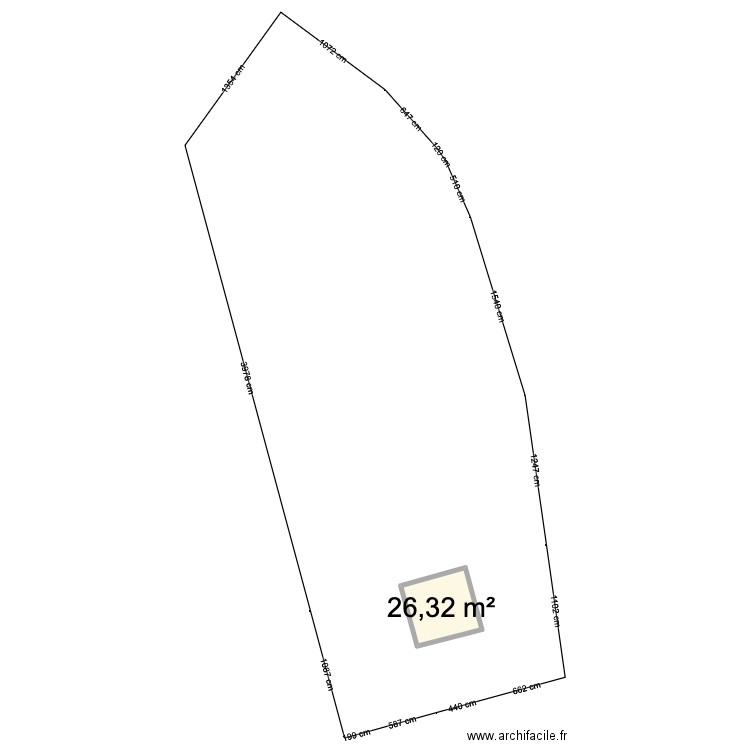 PLAN DE MASSE. Plan de 1 pièce et 26 m2