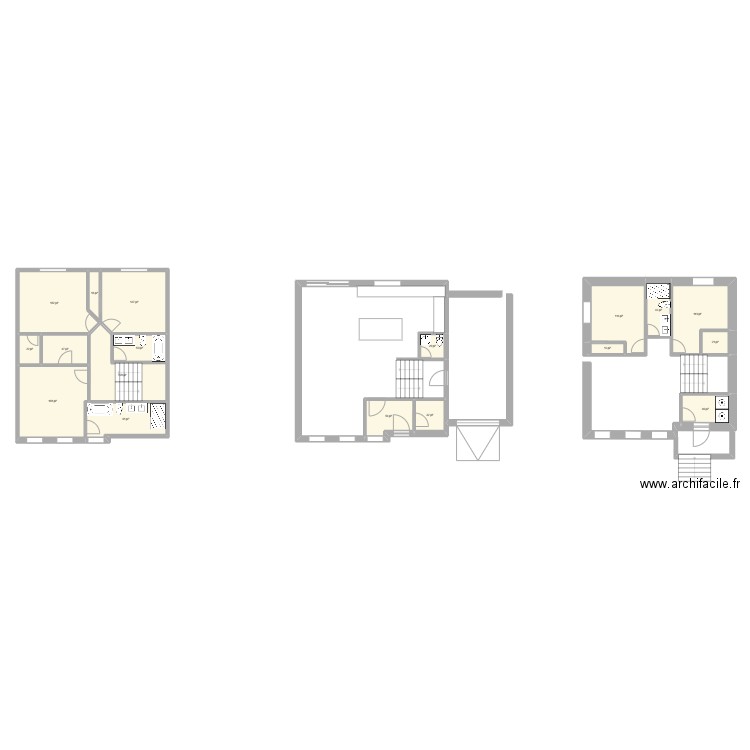 plan maison v2. Plan de 18 pièces et 117 m2