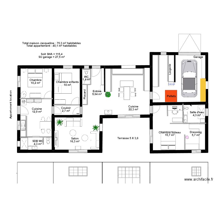 Maison Jacqueline V7. Plan de 0 pièce et 0 m2