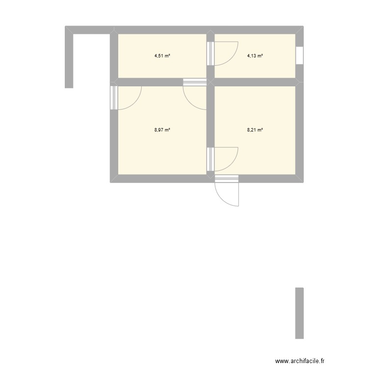 CABINET MAUVES 1. Plan de 4 pièces et 26 m2