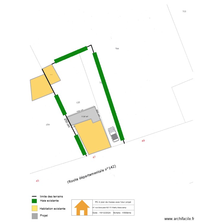 plan masse wailly . Plan de 4 pièces et 96 m2