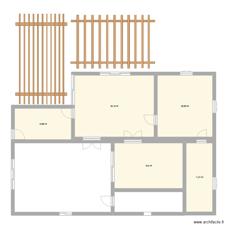 guillemard. Plan de 5 pièces et 93 m2