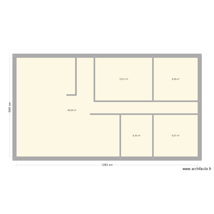 Schiermeyer. Plan de 5 pièces et 85 m2