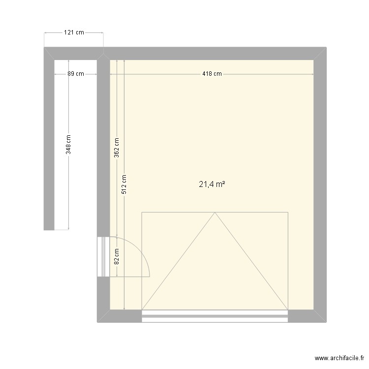 Garage - Version actuelle. Plan de 1 pièce et 21 m2