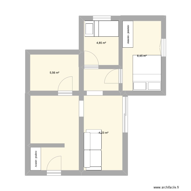 Kaban 2. Plan de 4 pièces et 25 m2