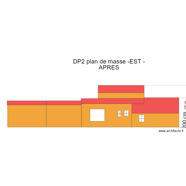 DP2-plan de masse -EST- APRES Terrasse ouverte. Plan de 0 pièce et 0 m2