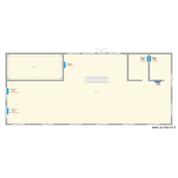 KEEPCOOL ST PIERRE RDC modif. Plan de 2 pièces et 280 m2