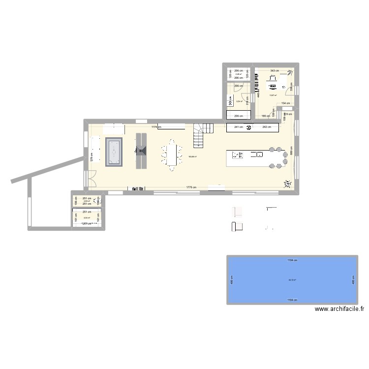 2024 06_Projet Detheux V1. Plan de 53 pièces et 836 m2