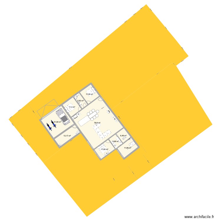 steb 170. Plan de 10 pièces et 188 m2