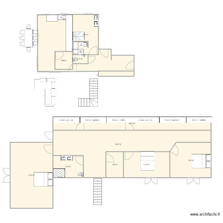 Vavincourt5. Plan de 11 pièces et 161 m2