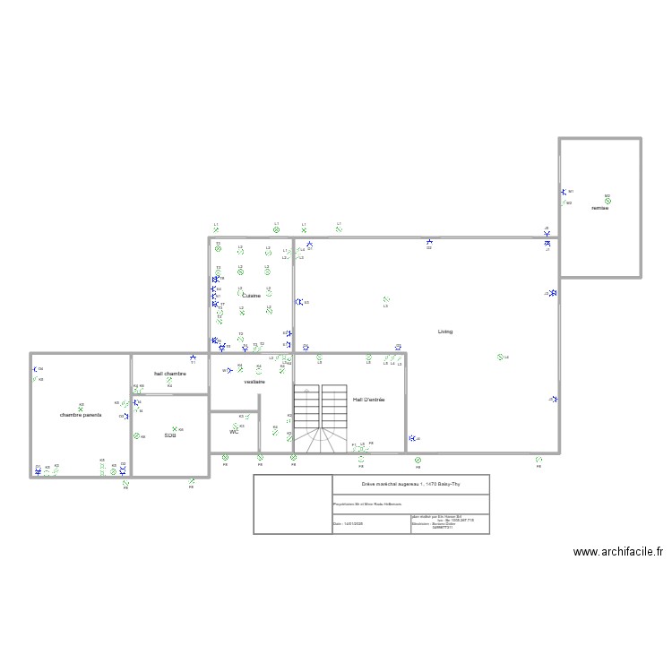 rez de chaussée baisy thy. Plan de 9 pièces et 112 m2