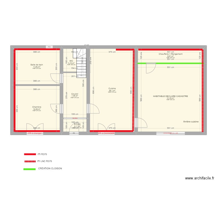 SILLIERES CHABOZ PLANS. Plan de 16 pièces et 201 m2