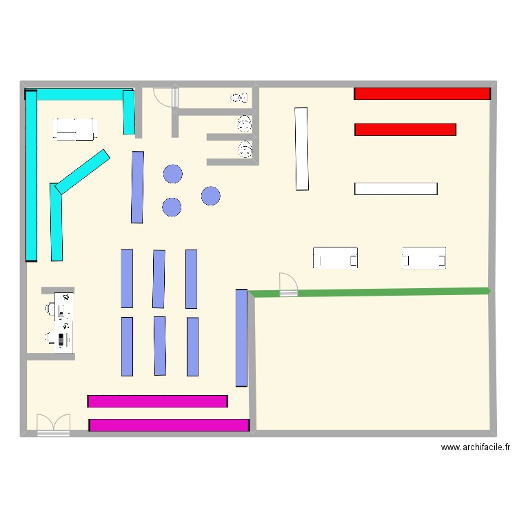 l'aventure. Plan de 3 pièces et 283 m2