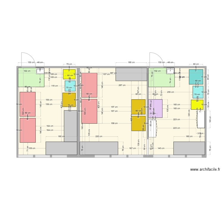 49-53. Plan de 3 pièces et 52 m2