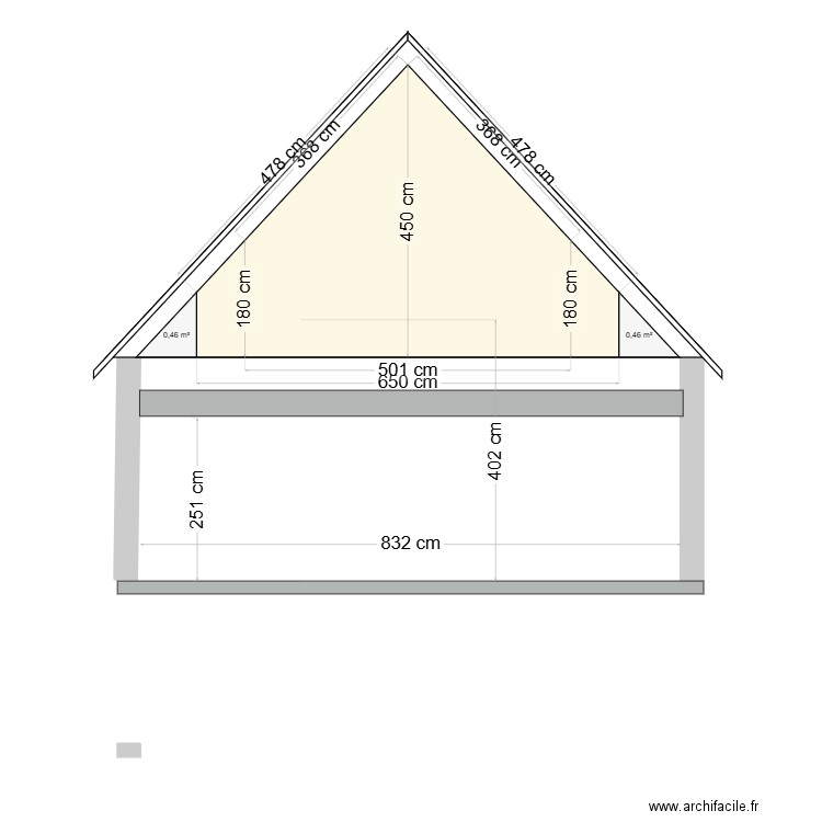 plan coupe. Plan de 0 pièce et 0 m2