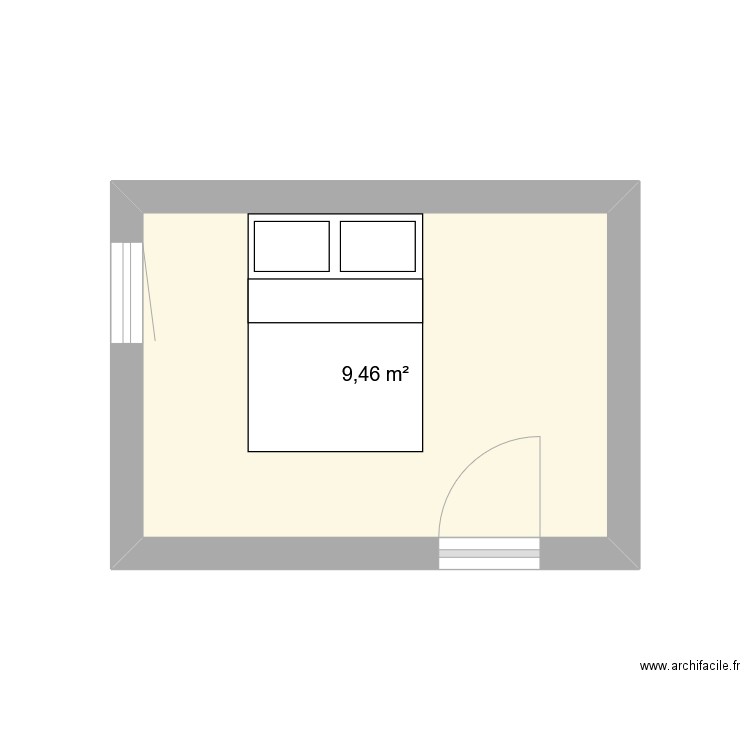 Romainville. Plan de 1 pièce et 9 m2