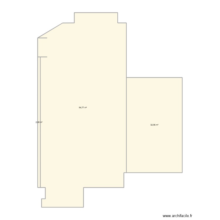 guillard. Plan de 3 pièces et 130 m2