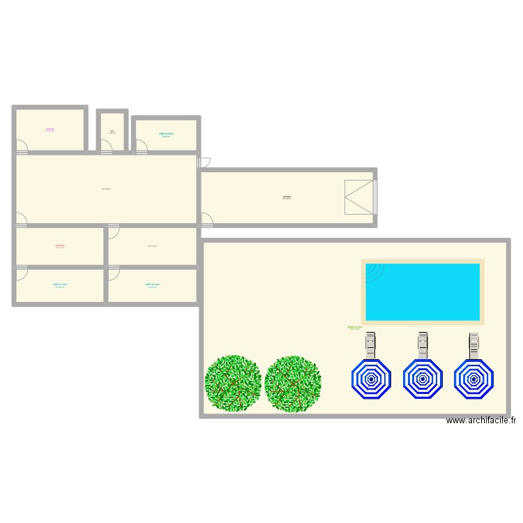 biil. Plan de 10 pièces et 456 m2