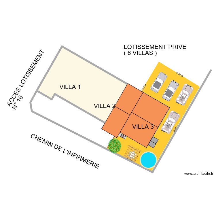 PLAN DE MASSE INITIAL AVANT PROJET. Plan de 1 pièce et 211 m2