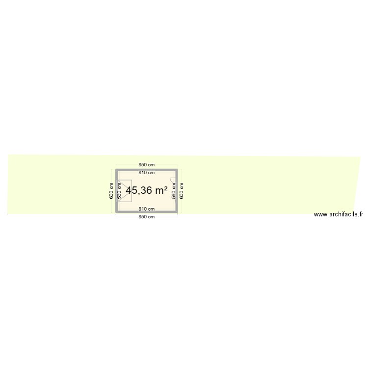 Garage. Plan de 1 pièce et 45 m2