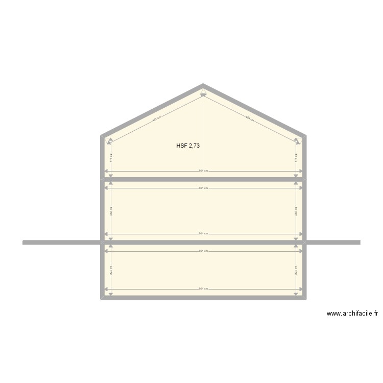 258888-28. Plan de 3 pièces et 66 m2