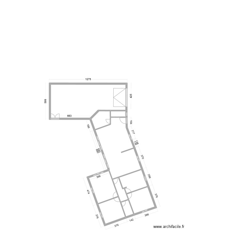 contour maison . Plan de 10 pièces et 171 m2