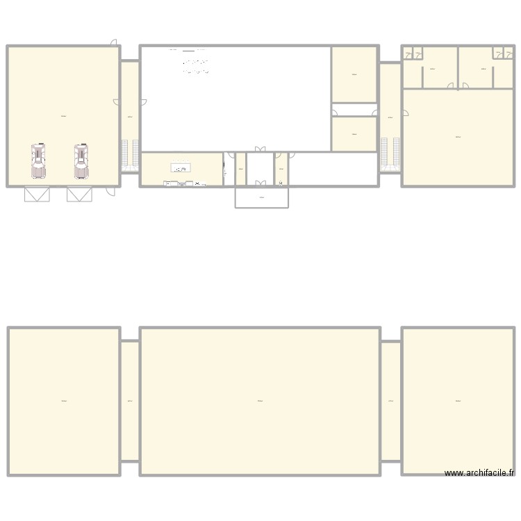 Manoir 001. Plan de 1 pièce et 44 m2