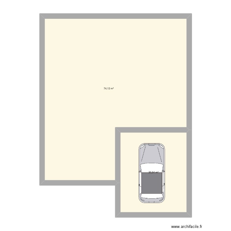 maison ali. Plan de 2 pièces et 95 m2