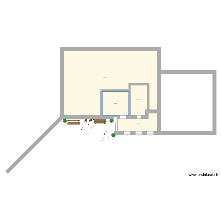 extension ferme. Plan de 4 pièces et 145 m2