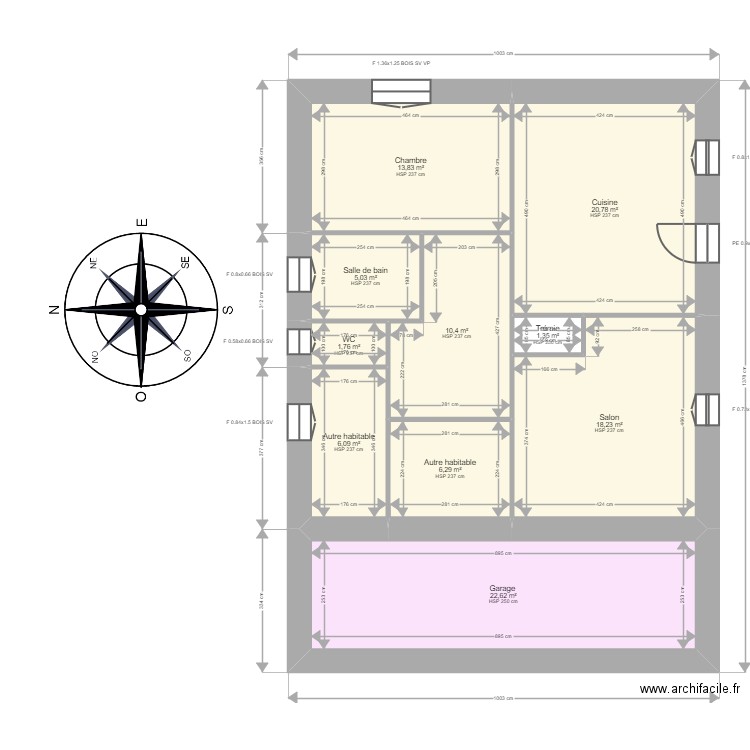 ML24009052 OLIVAR. Plan de 16 pièces et 191 m2