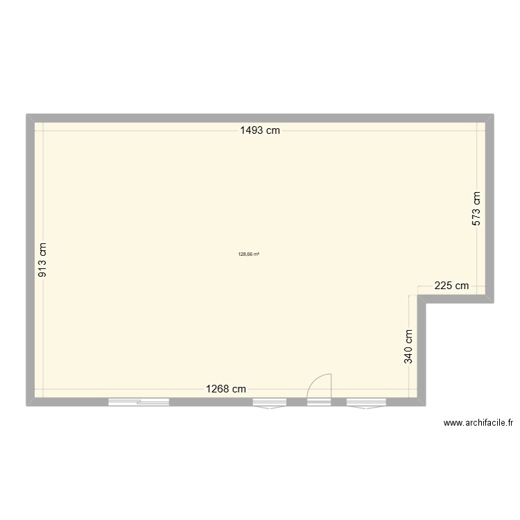 Saint mars d'outillé. Plan de 1 pièce et 129 m2