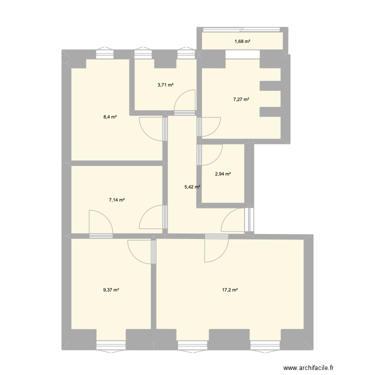 T2 RUA CAPITÃO RENATO BATISTA. Plan de 9 pièces et 63 m2