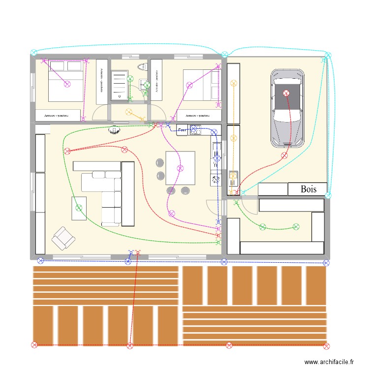 PLAN ECLAIRAGE. Plan de 7 pièces et 146 m2