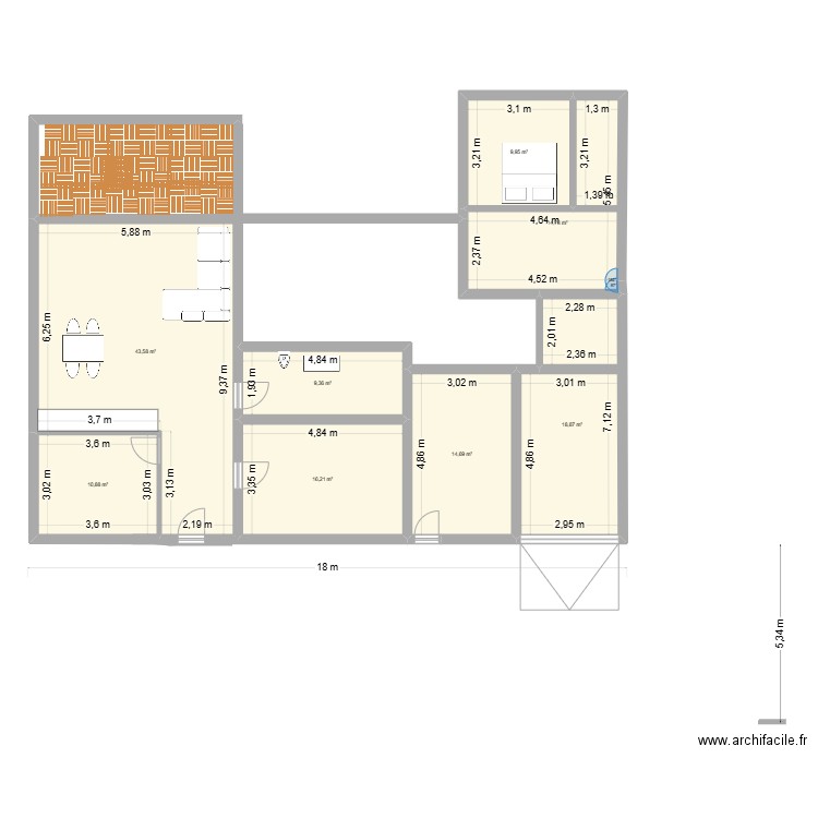 Plans Stéphane Immoval étage. Plan de 8 pièces et 138 m2