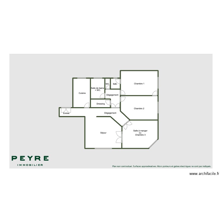 Chardon Lagache. Plan de 10 pièces et 64 m2