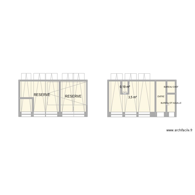 ATELIER. Plan de 8 pièces et 10 m2