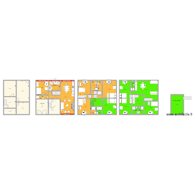 Hambursin 8 techniques. Plan de 31 pièces et 395 m2