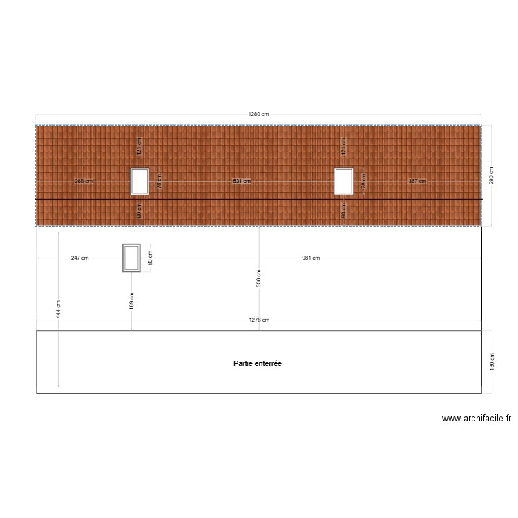 FACADE NORD Projet. Plan de 0 pièce et 0 m2